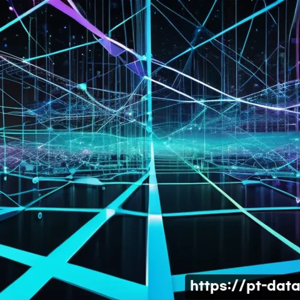 사용자 경험 개선을 위한 그래프 데이터베이스 활용 - **Prompt 1: The Connected Digital Revolution**
"A dynamic, high-tech illustration showcasing the...