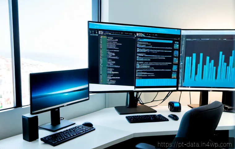 Home 17 그래프 데이터베이스의 오류 처리 및 복구 방법 - Photorealistic modern data operations room in Lisbon, Portugal, a focused Portuguese IT engineer cal...